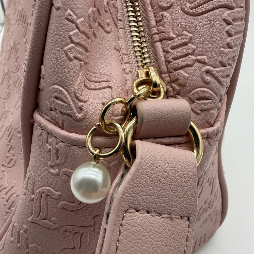 Juicy Couture String Of Pearls Satchel Pink Diamond Handbag Crossbody Bag NWT